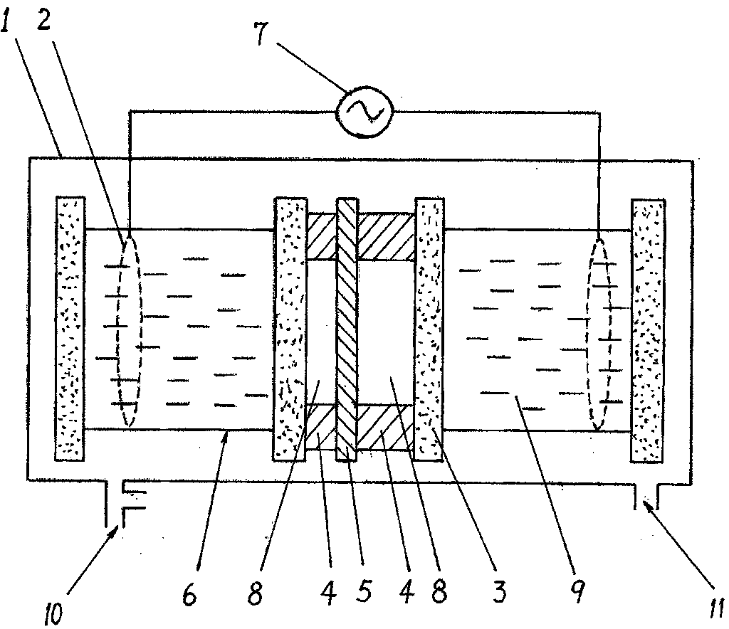 Plasma vapor deposition material two-sided locally-growing device and method