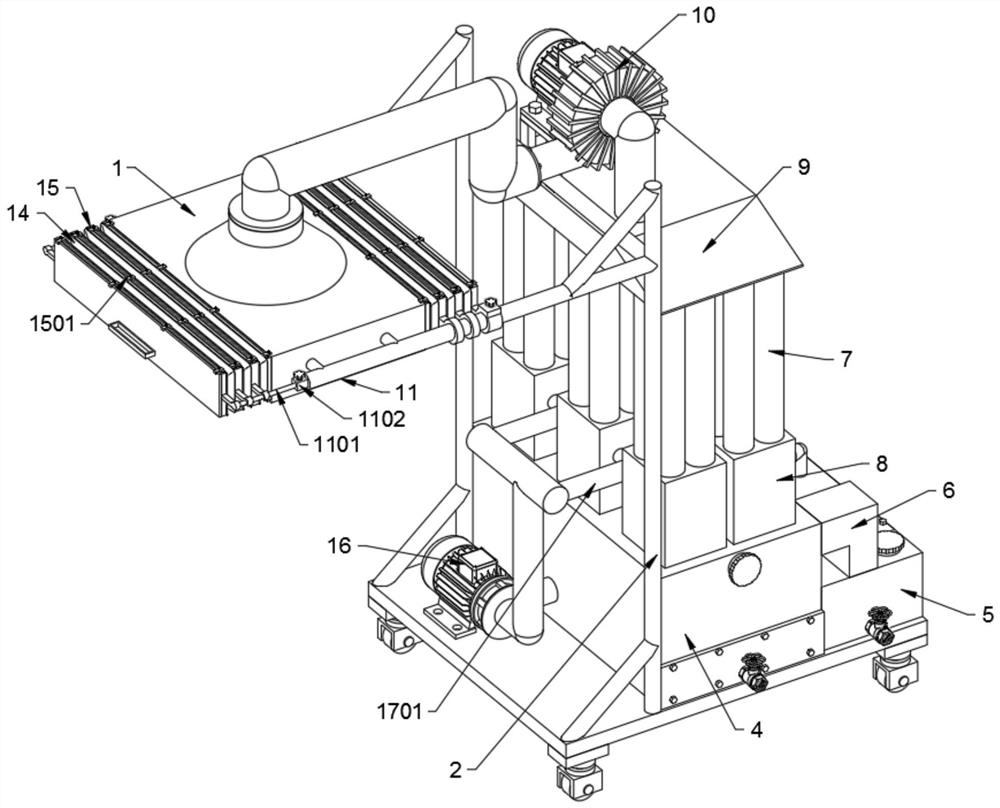 A mobile alkali mist absorption device for cold-rolled steel processing and production