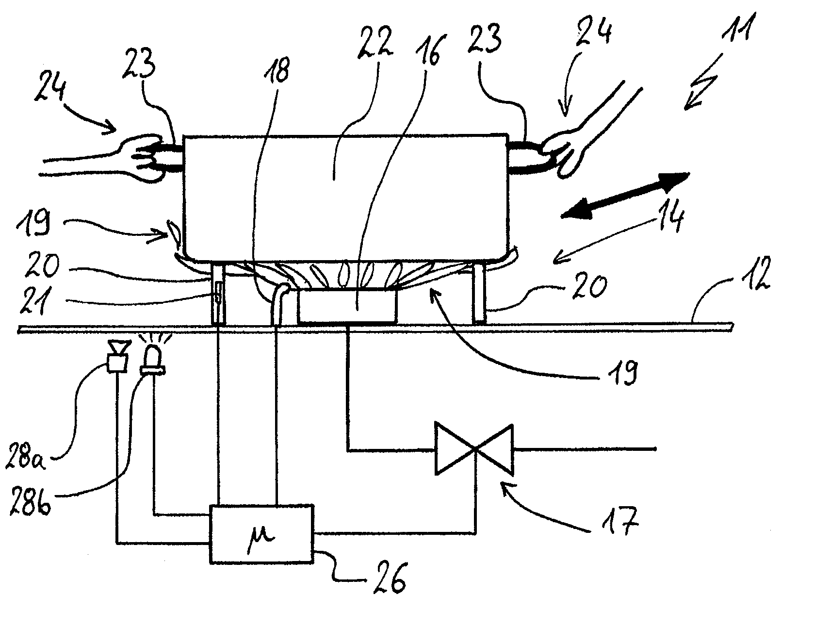 Method for controlling a cooking point of a gas oven and device