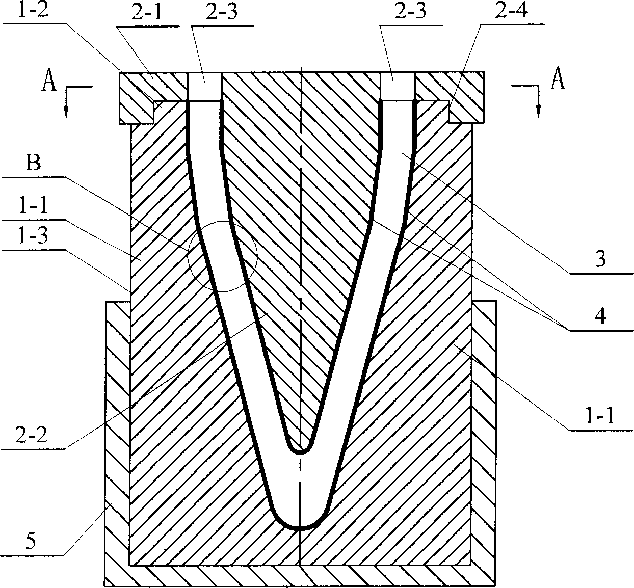 Mould for water base pulp gel injection moulding