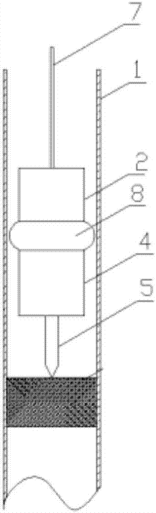 Pile detecting hole obstacle clearing device based on churn drill