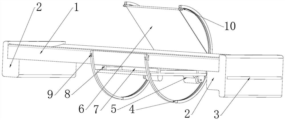 CT (Computed Tomography) detection bed body structure suitable for infectious diseases