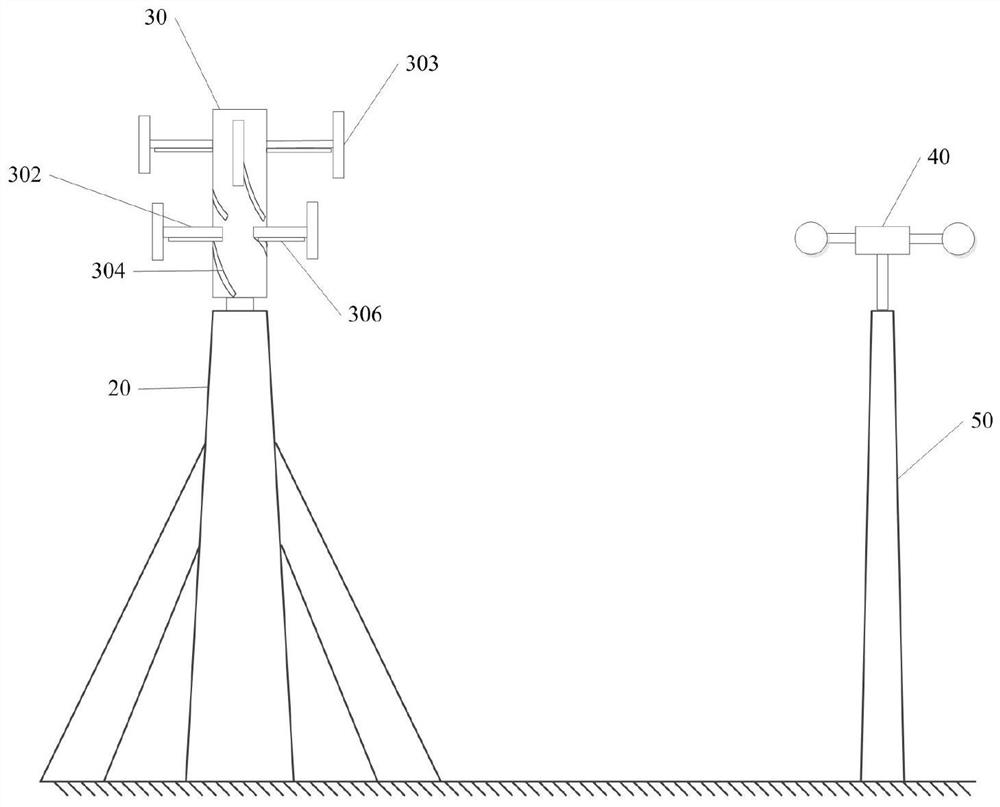 Three-dimensional wind farm power generation system based on wind monitoring