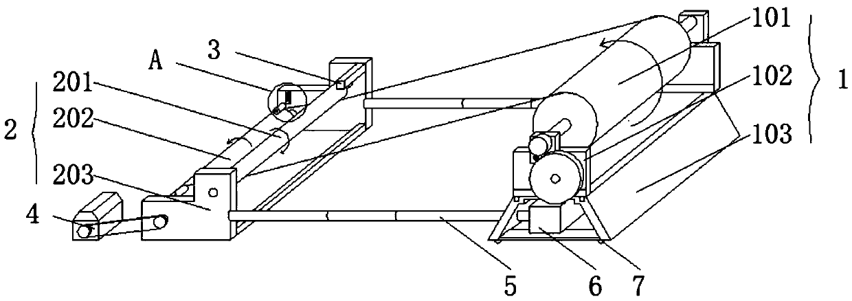 Thermal conductivity film rewinding device