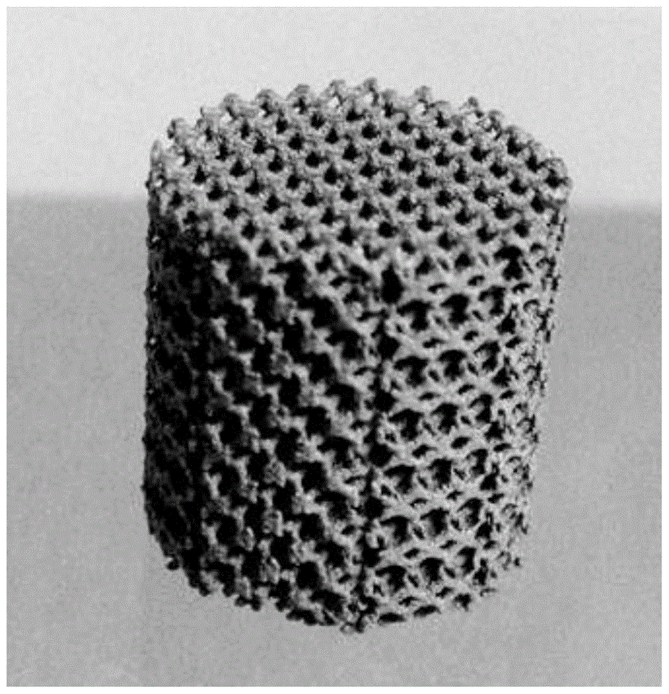 A 3D printed porous metal with bionic three-dimensional micro-stent and its preparation method