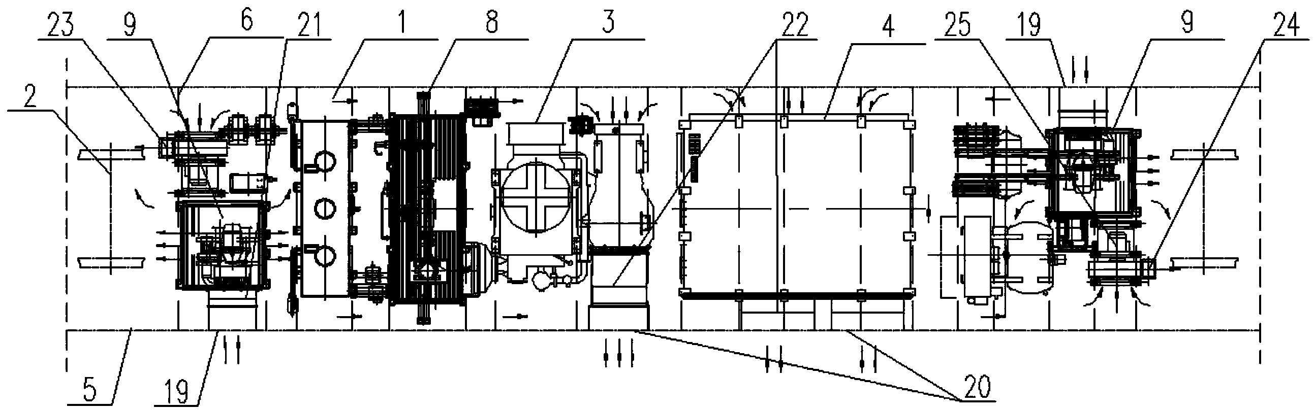 Centralized air supply device of railway car equipment compartment and equipment compartment ventilation system