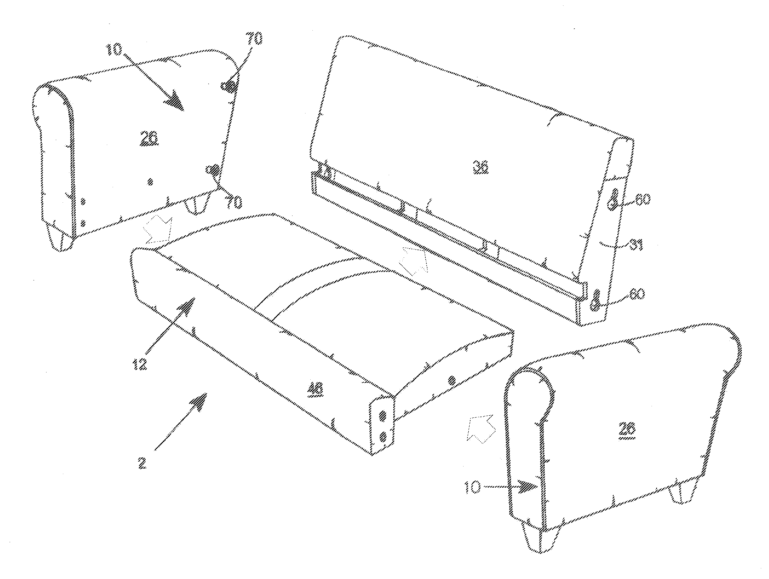 Assembly Appaatus for Modular Components Especially for Upholstered Furniture