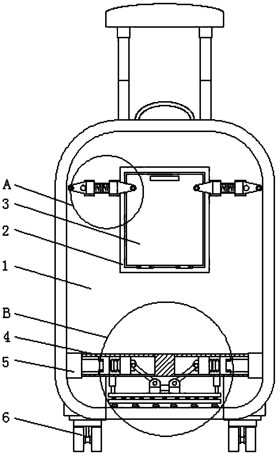 Draw-bar box with antitheft function