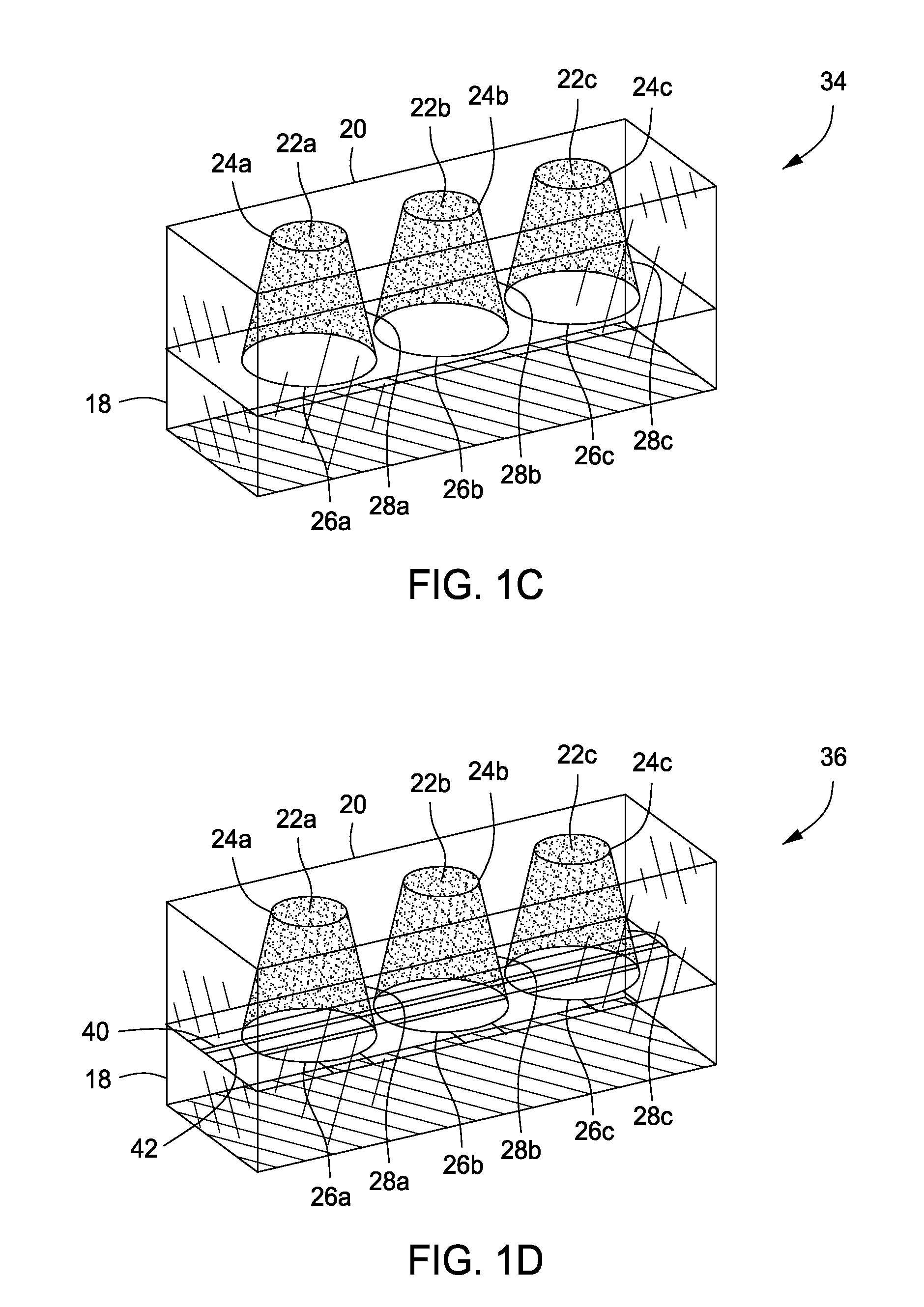 Assay plates, methods and systems having one or more etched features