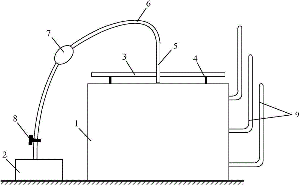 Layered saturated soil seepage consolidation simulating device