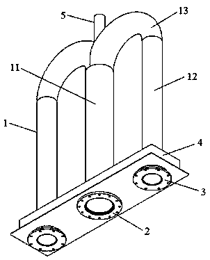 M-shaped flame radiant tube