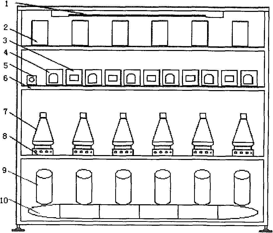 Dynamic running water type toxicity test device of fishes