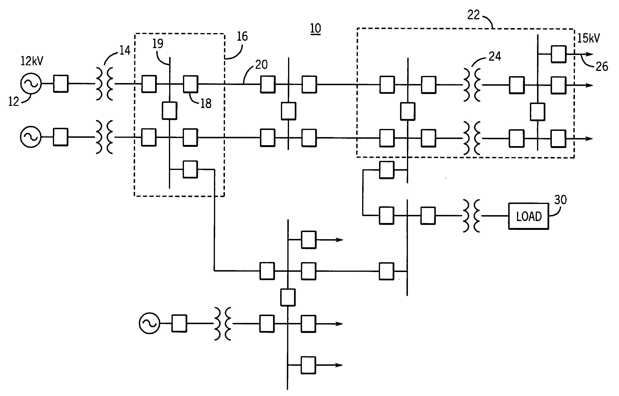 Apparatus and method for detecting the loss of a current transformer connection coupling a current differential relay to an element of a power system