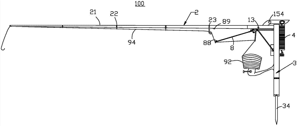 Automatic telescopic fishing rod