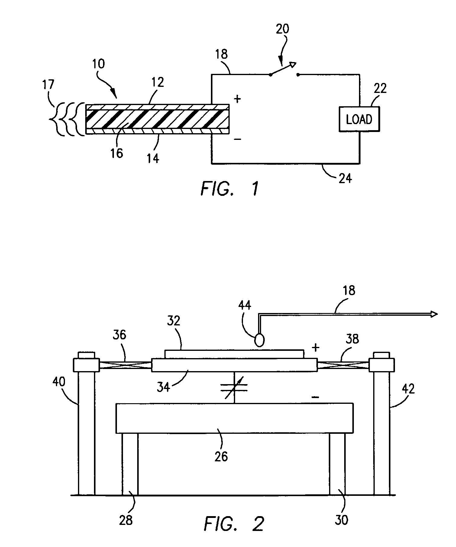 High energy photon detector and power source with MEMS switch