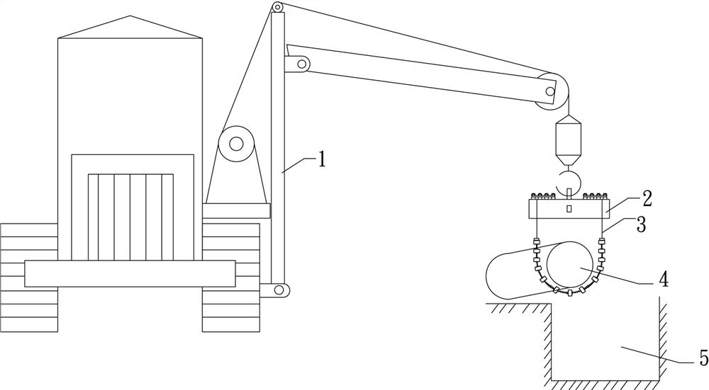 Construction device and construction method for long-distance and large-diameter cable laying in cable trench