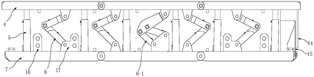 Self-moving temporary support device beside gob-side entry retaining