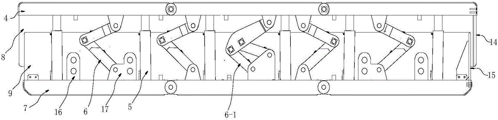 Self-moving temporary support device beside gob-side entry retaining