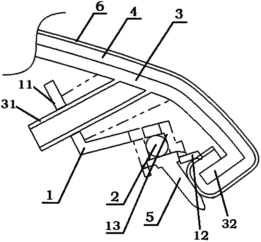 Light guide mounting structure for automotive atmosphere lamp