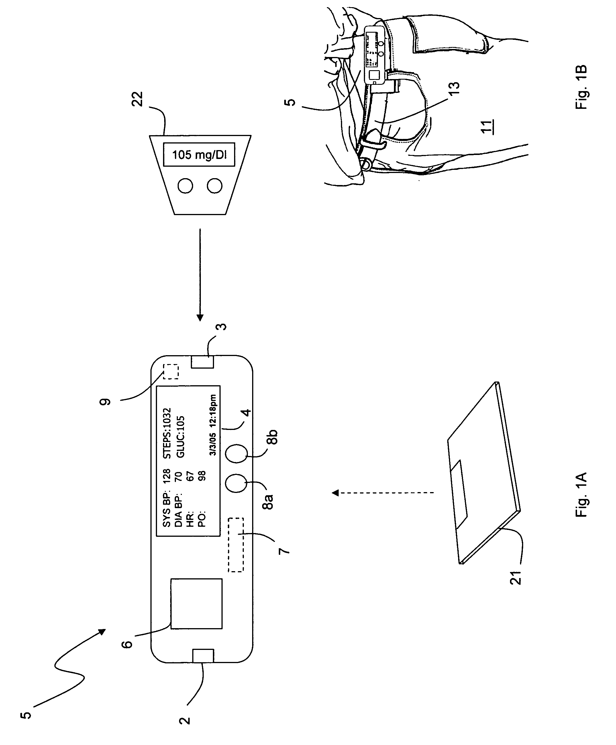 Monitoring device for measuring calorie expenditure