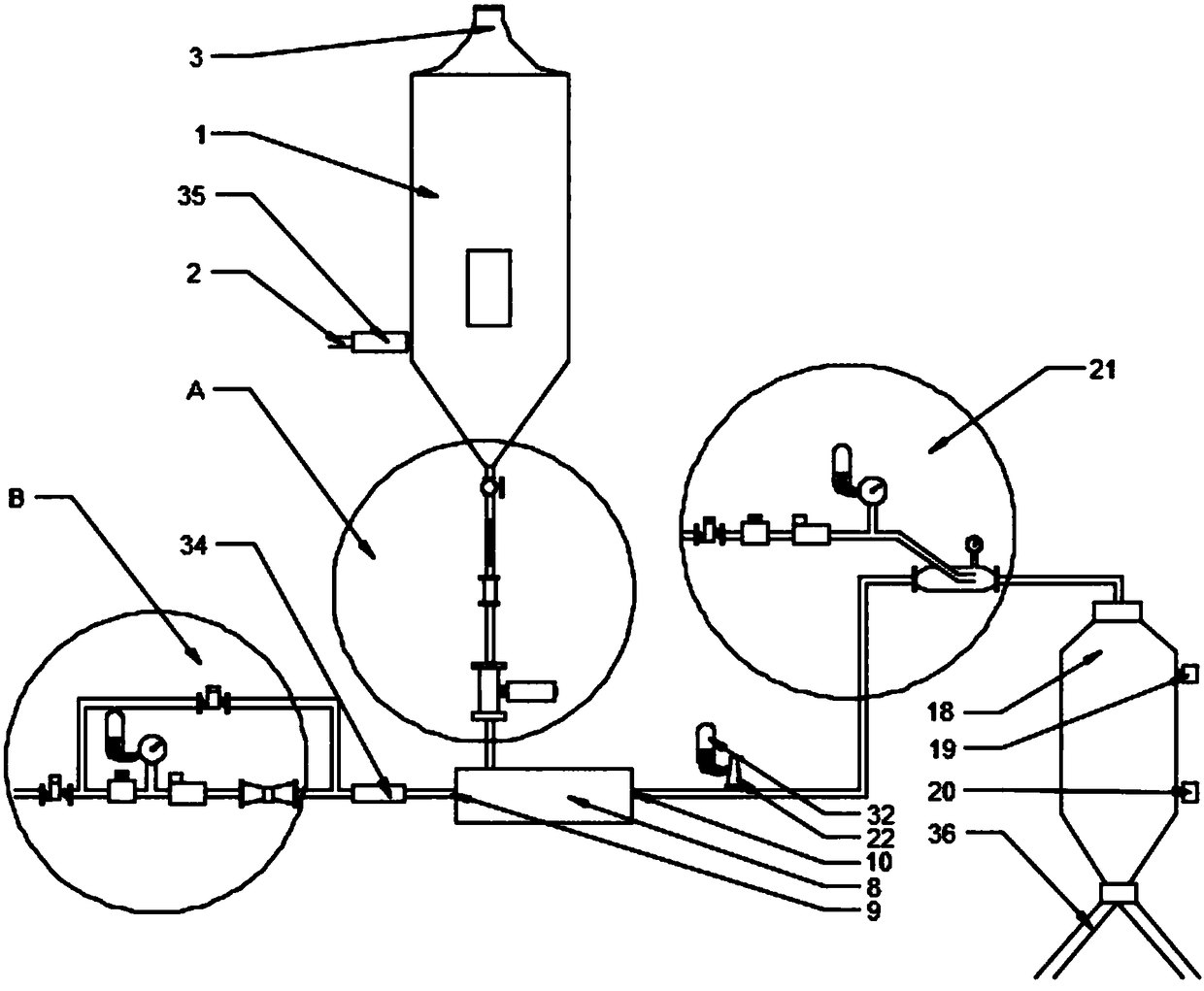 Energy-saving extra long distance automatic pneumatic transmission system