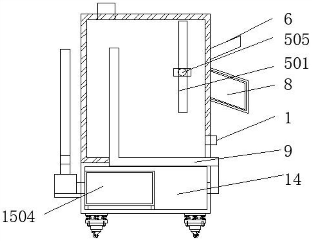 Waste gas treatment device in coating production