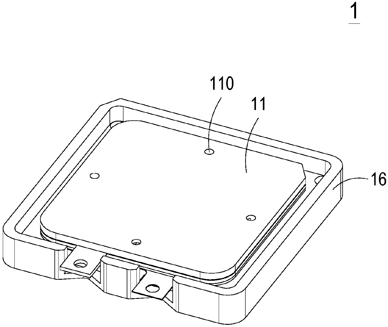 Piezoelectric actuator and suitable miniature fluid control device thereof