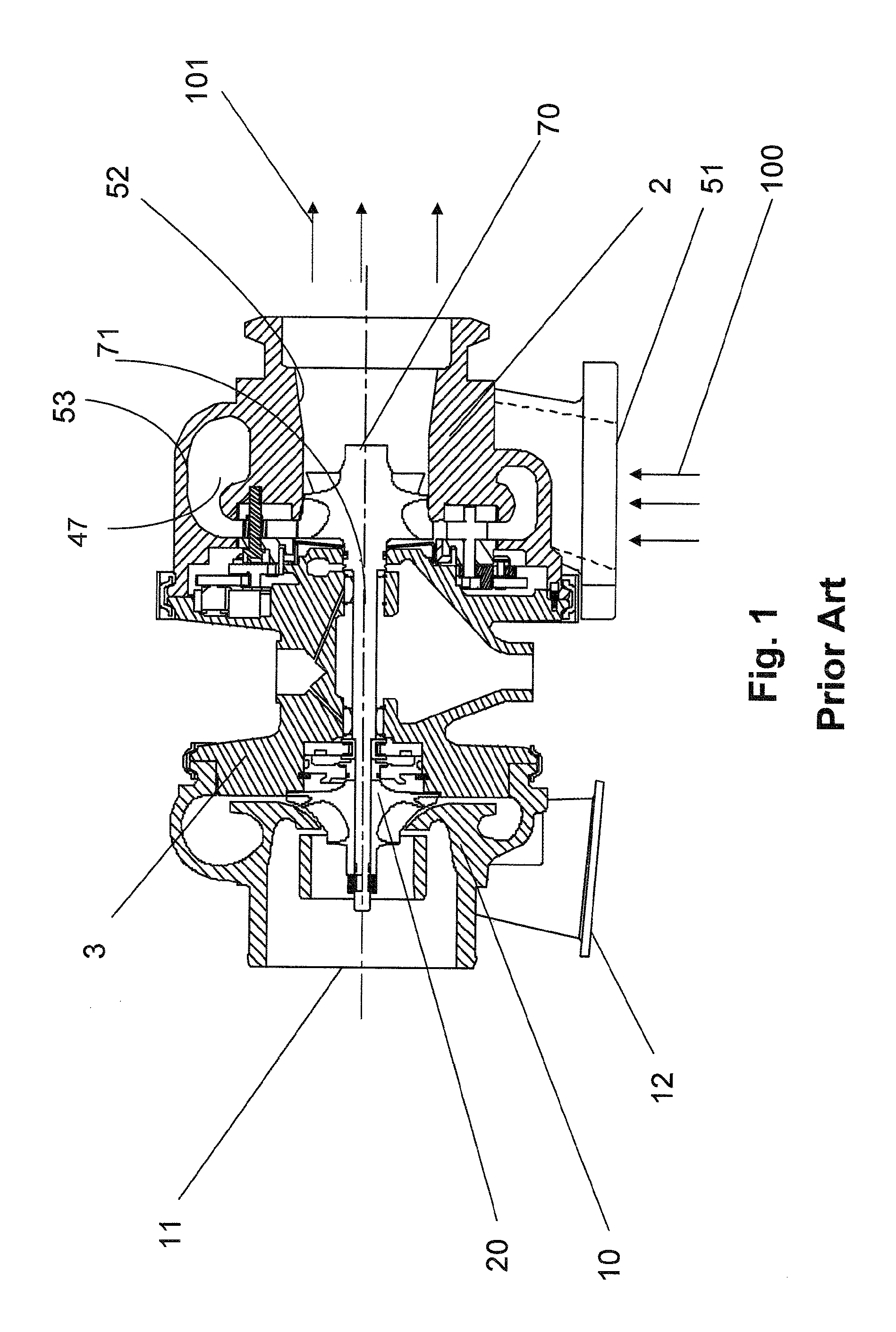 Simplified variable geometry turbocharger with variable nozzle