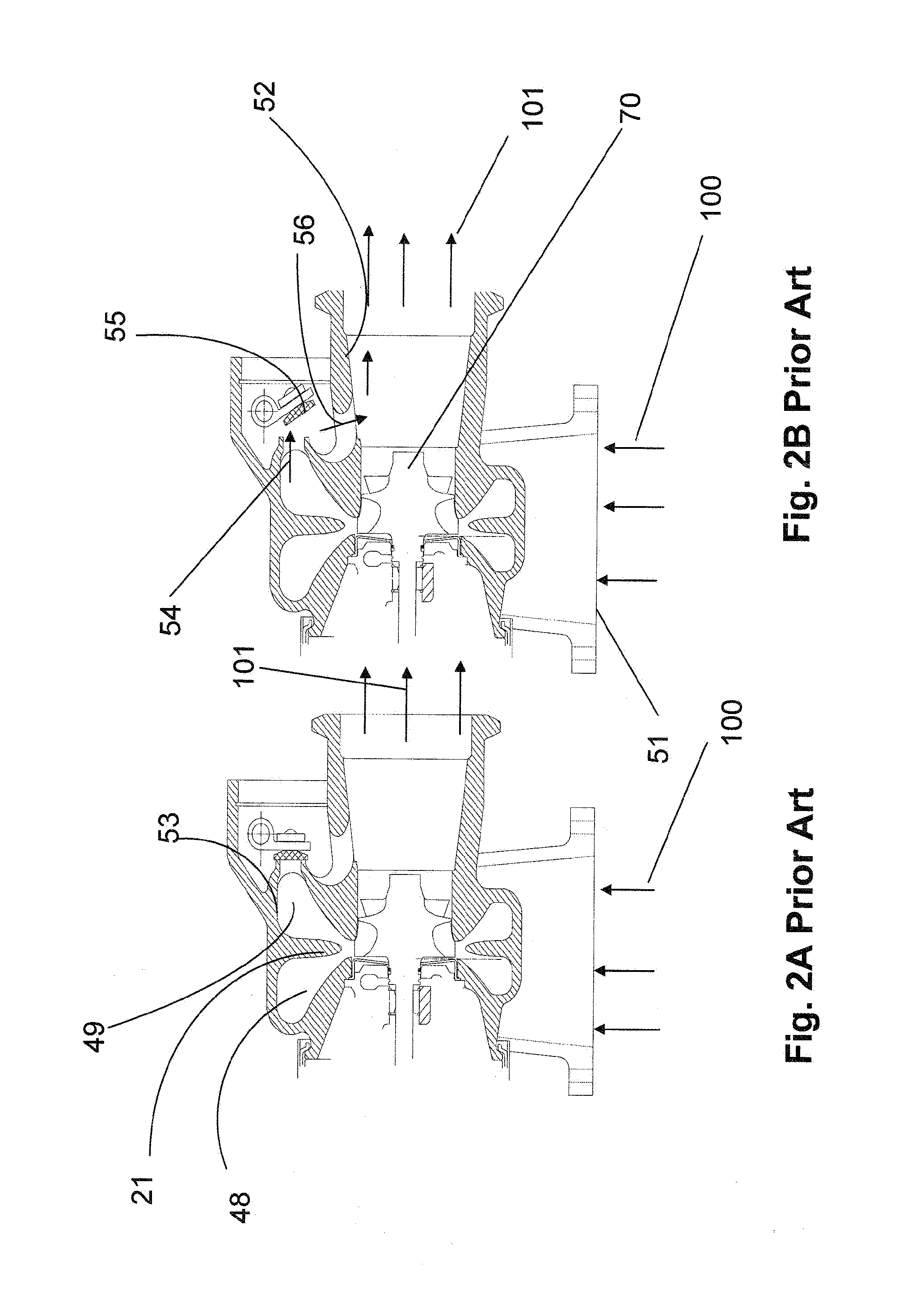 Simplified variable geometry turbocharger with variable nozzle