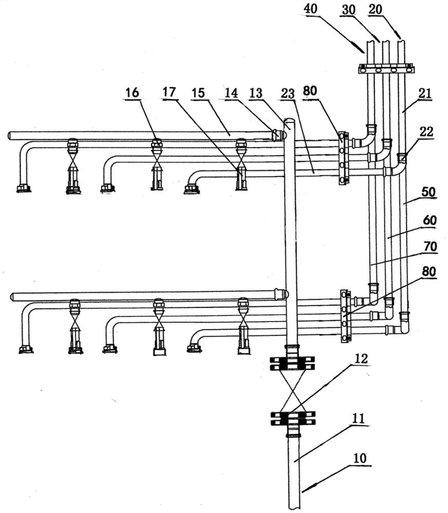 Prefabricated clamping and pressing connecting assembly of assembly type gas meter box