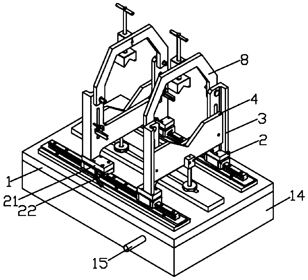 Generator set assembly stand and use method thereof