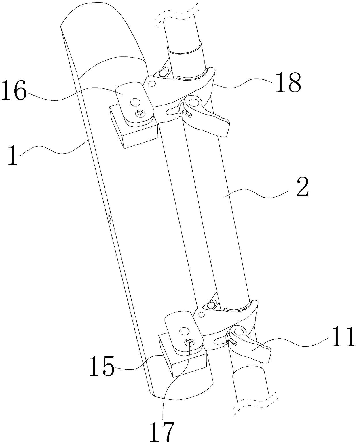 Device applied to pre-charging cannon area for quickly fixing photoelectric beam detector