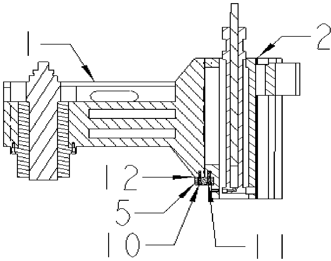 Split type vertical machining center spindle box structure