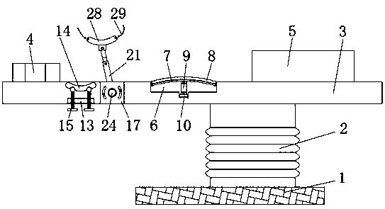 Spinal operation bracket device convenient in drainage to prevent hematocele, for neurosurgery