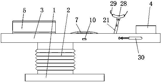 Spinal operation bracket device convenient in drainage to prevent hematocele, for neurosurgery