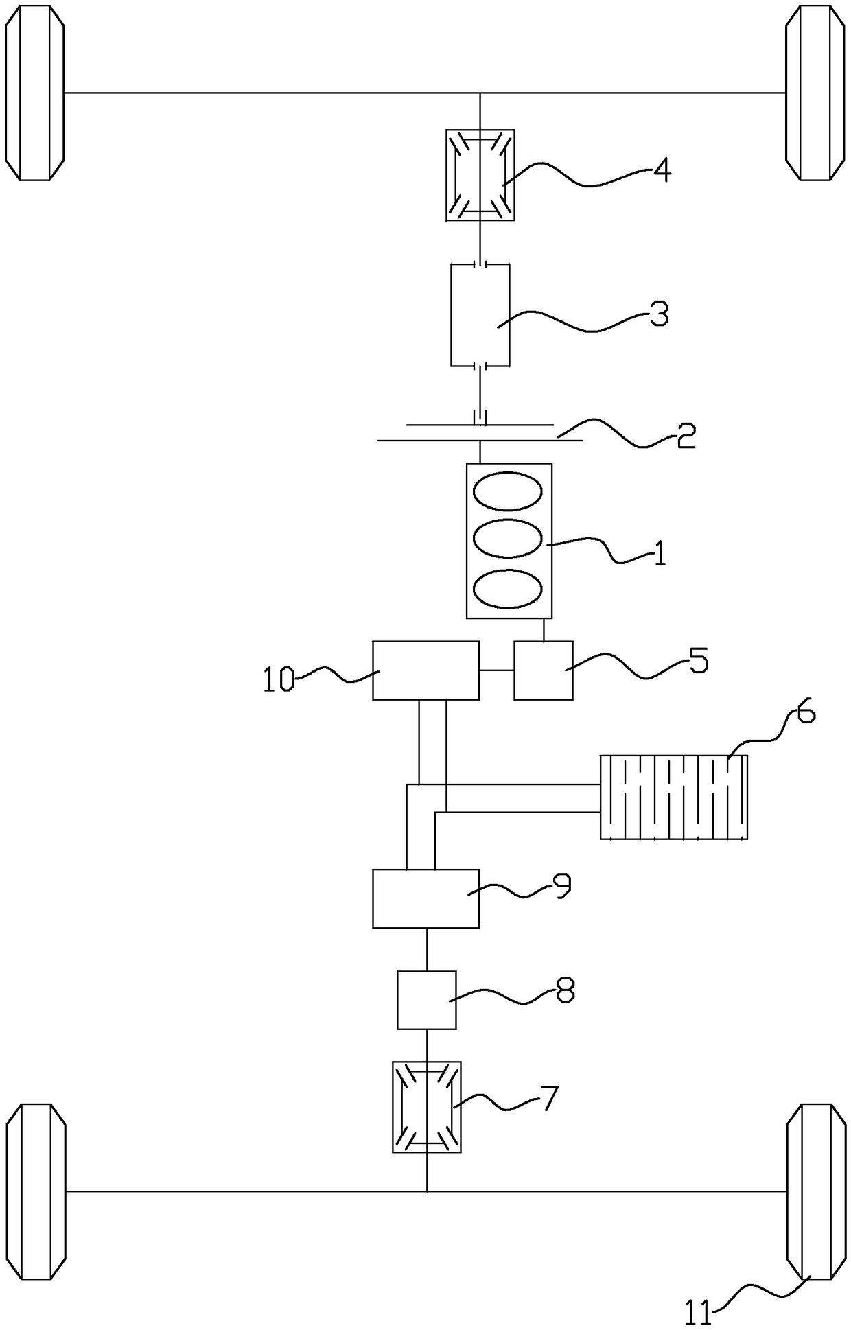 Hybrid drive system with AMT transmission