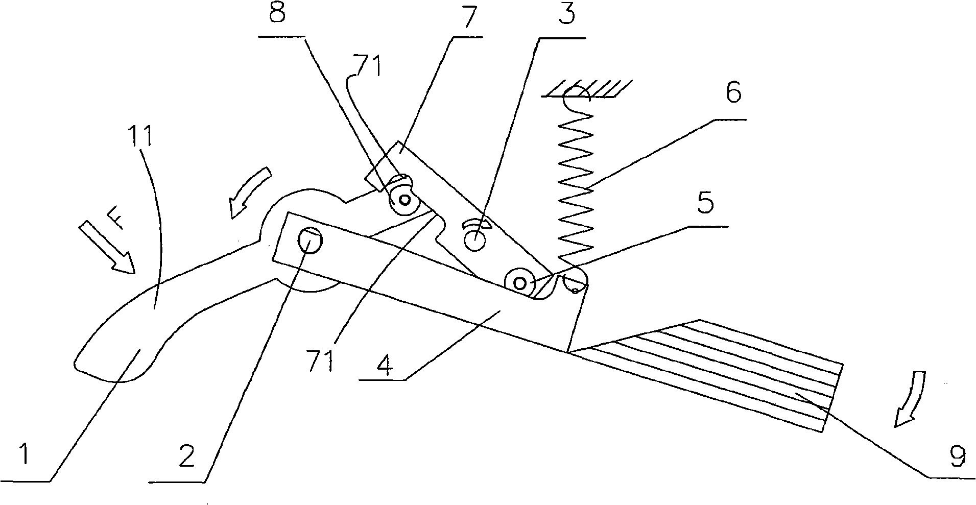 Structure of lever-type paper-bearing dish