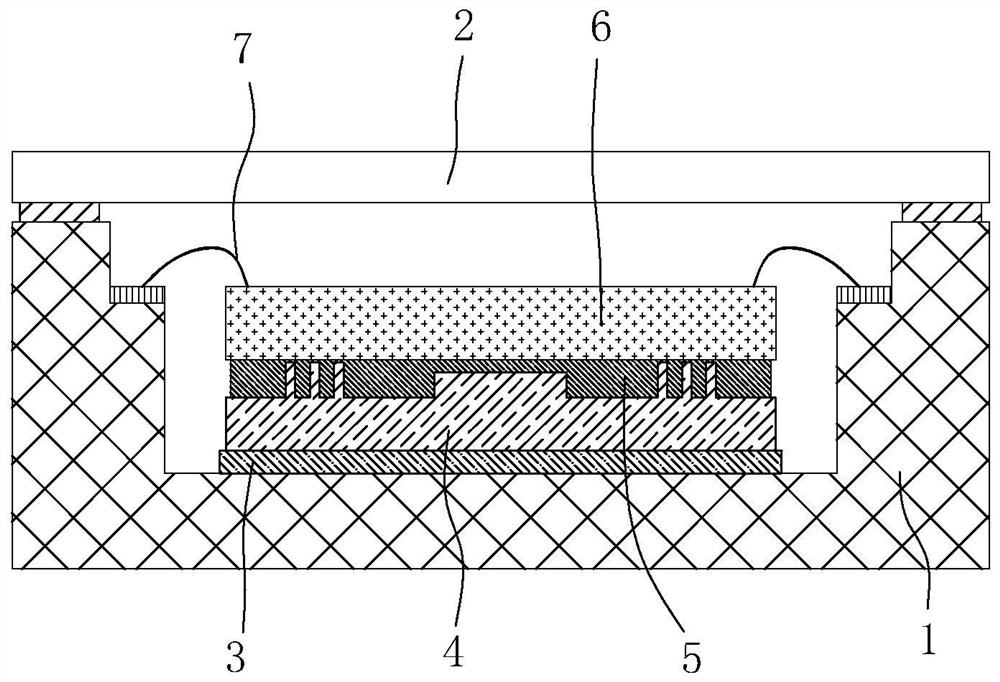 Stress buffering packaging structure of MEMS device