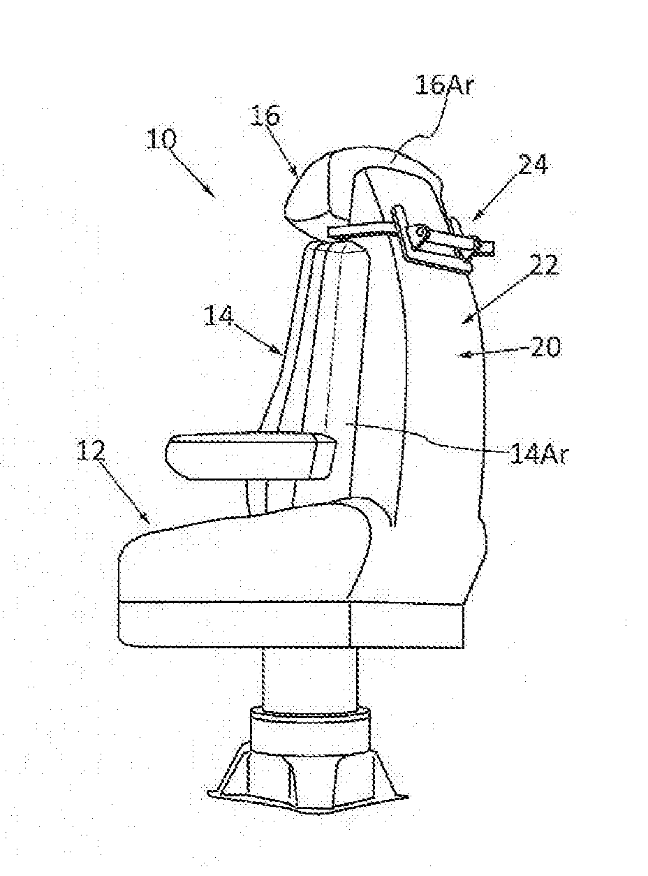 Screen support configured for attachment to a backrest of a seat