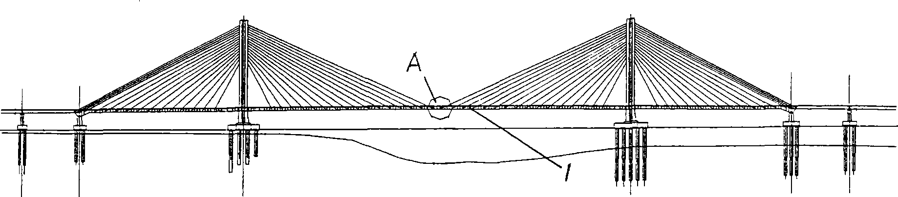 Wind fairing structure for controlling buffet of cable-stayed bridge