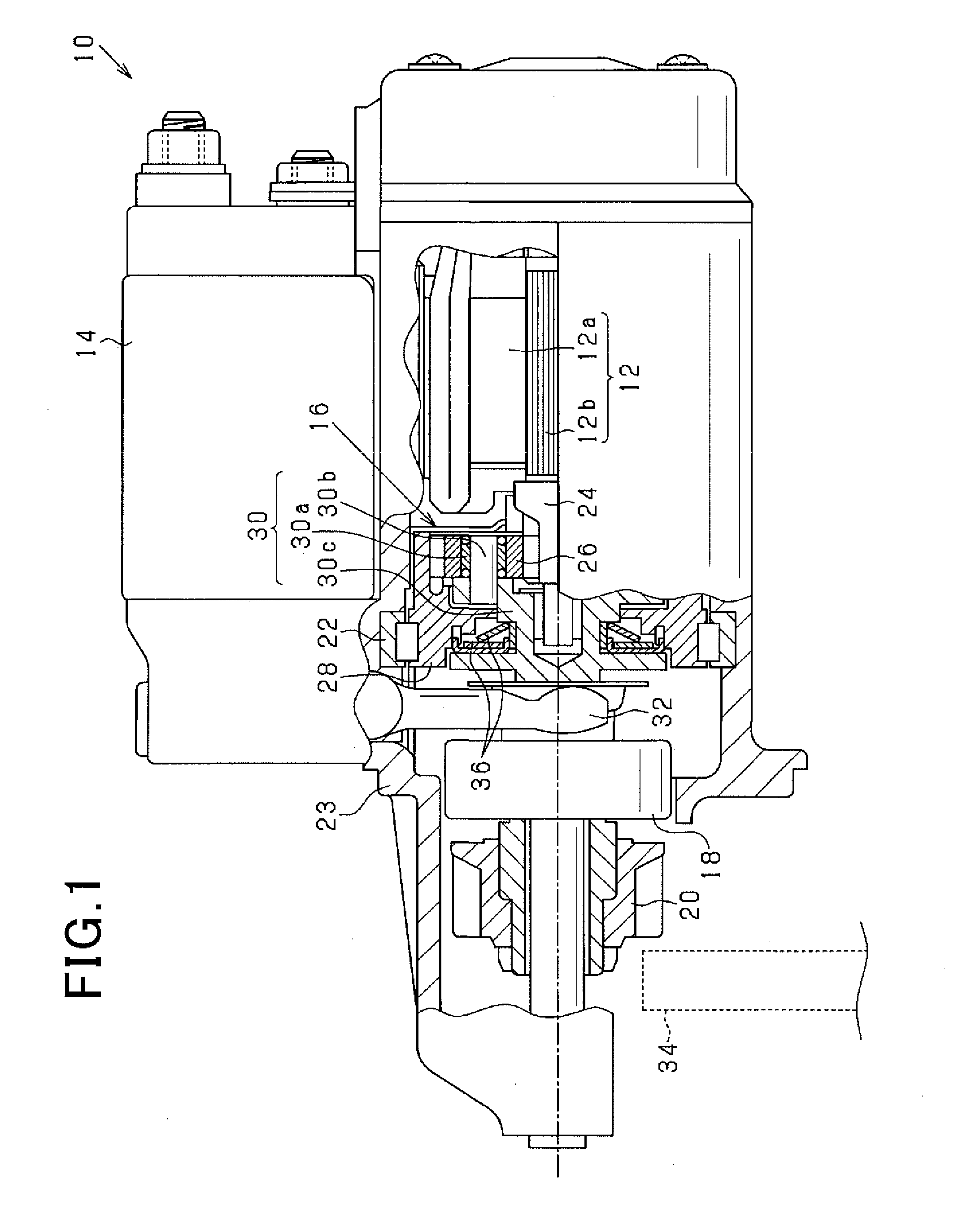 Engine starter with torque variator