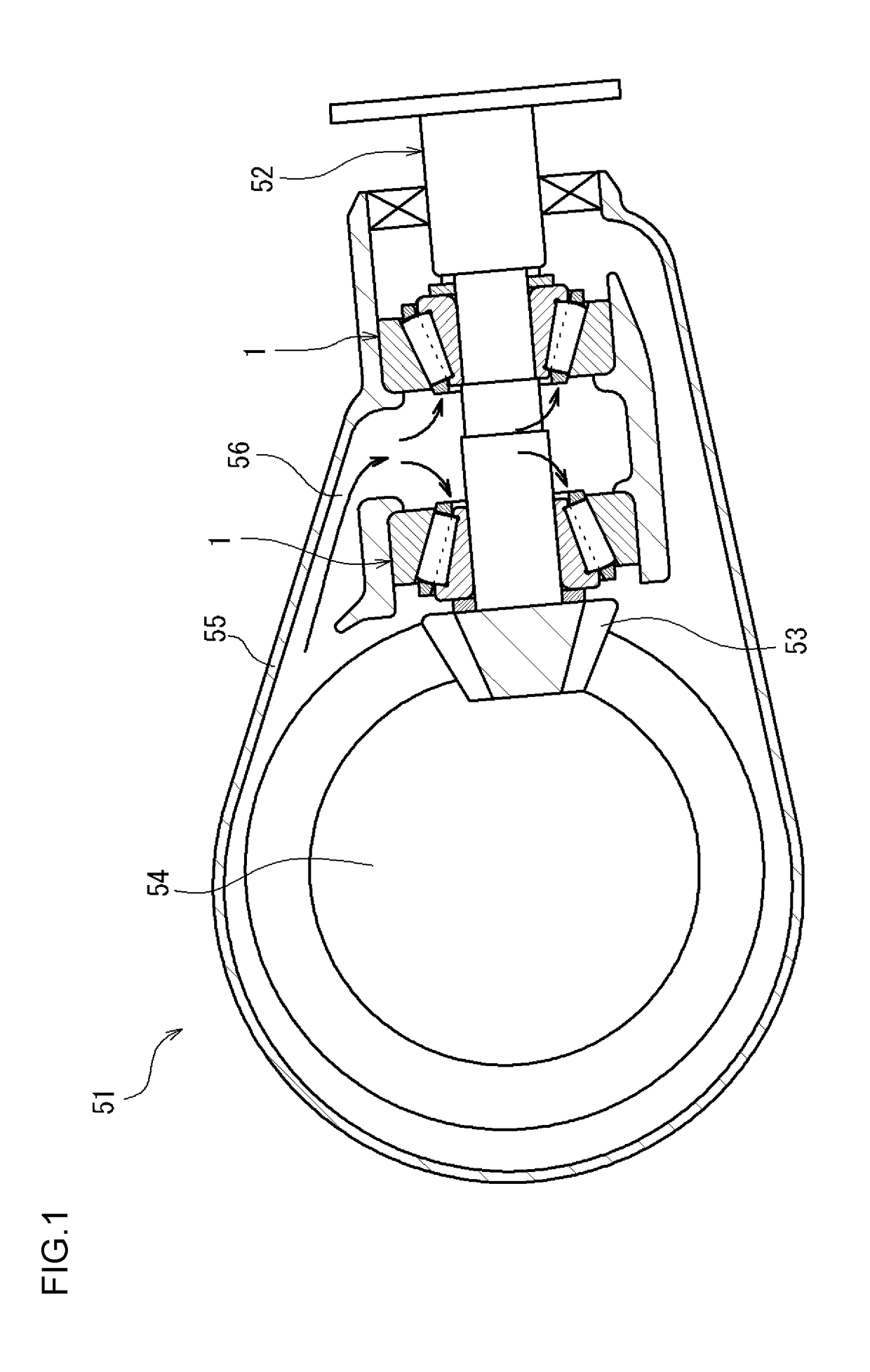 Tapered roller bearing and power transmission device