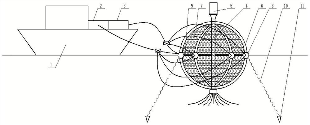 Lifting type aquaculture net cage suitable for offshore wind power generation