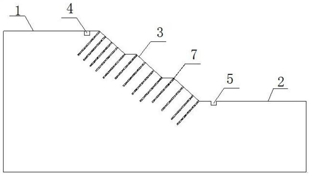 Silt slope stability control method for fixing slope by using chemical improvement reagent