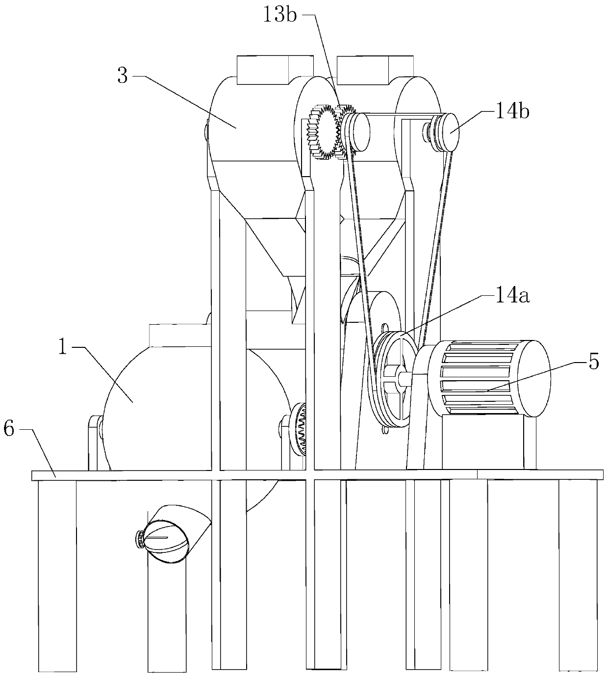 Mixing and stirring device for compound feed used for geese