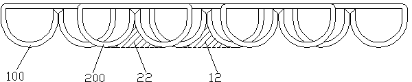 Suture needle asymmetric arrangement method for surgical anastomosis and surgical anastomat