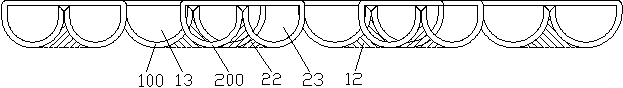 Suture needle asymmetric arrangement method for surgical anastomosis and surgical anastomat