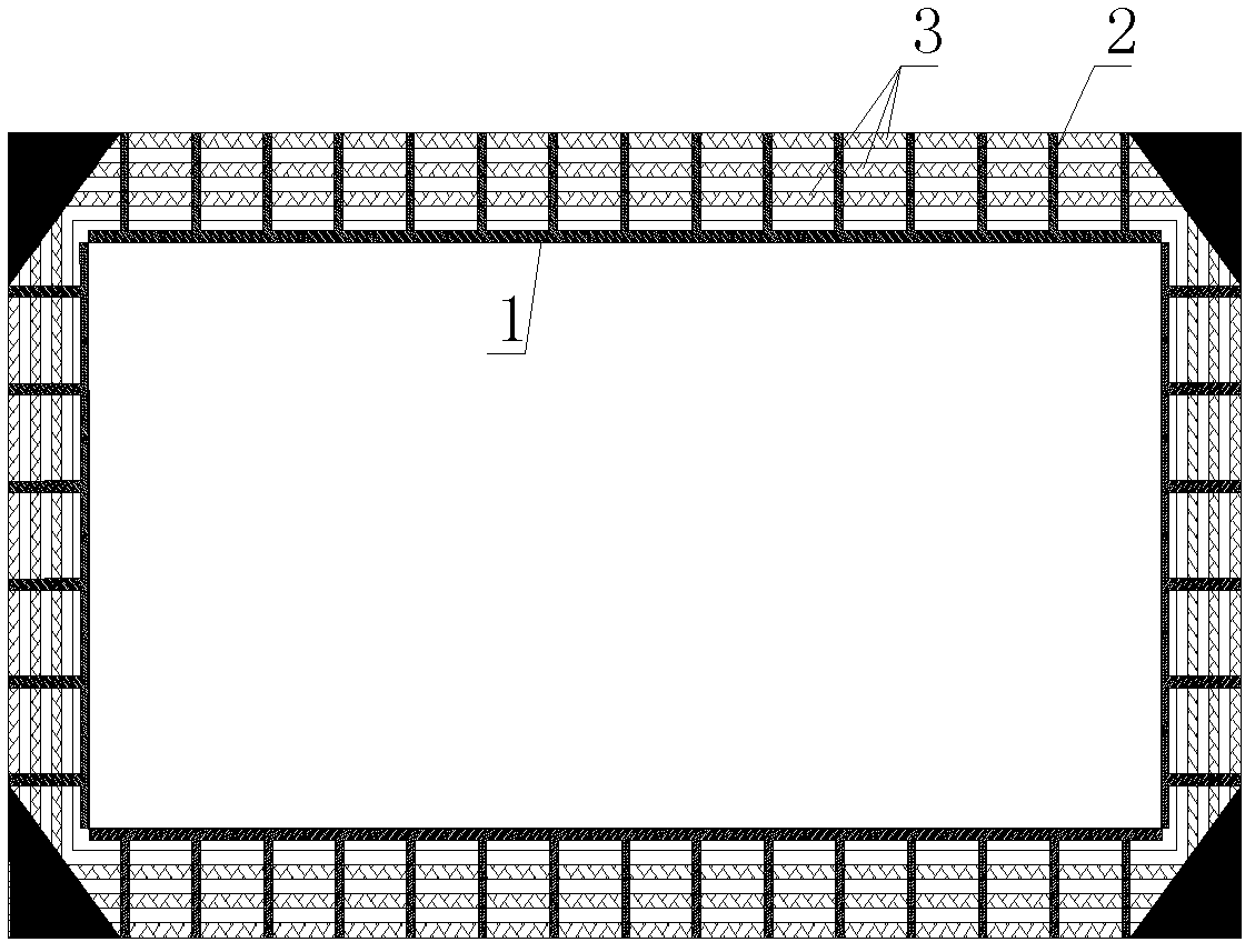 Outside-enhanced retaining supporting structure