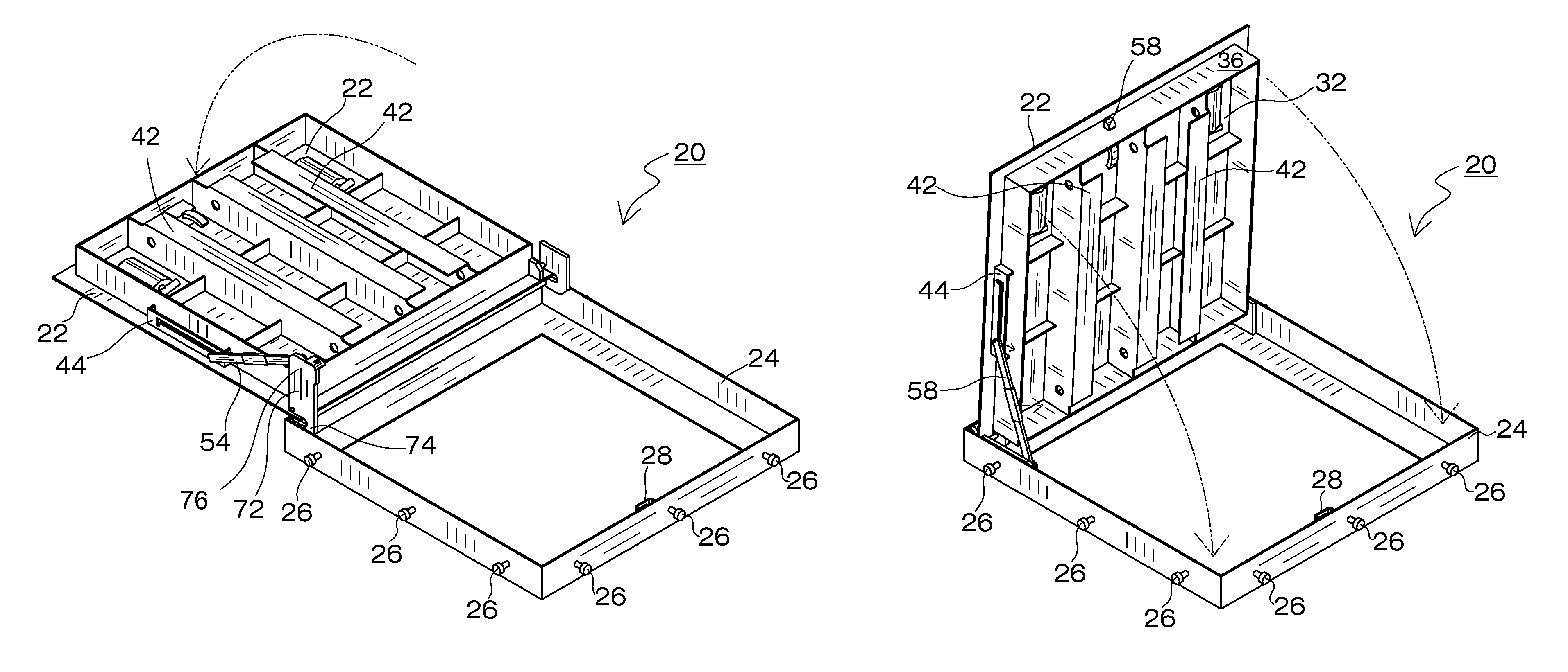 Multipositional vault door