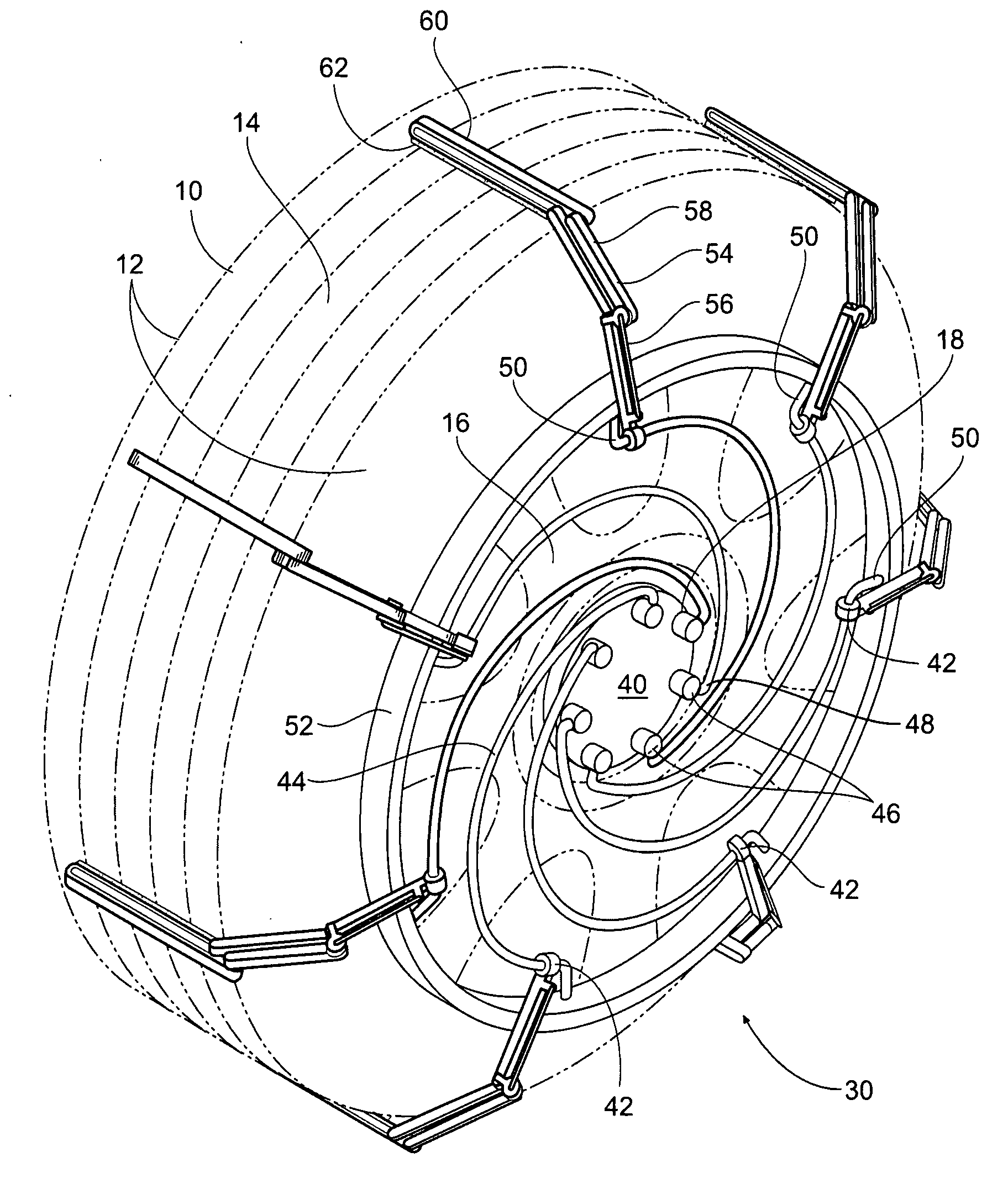 Traction device for a vehicle tire